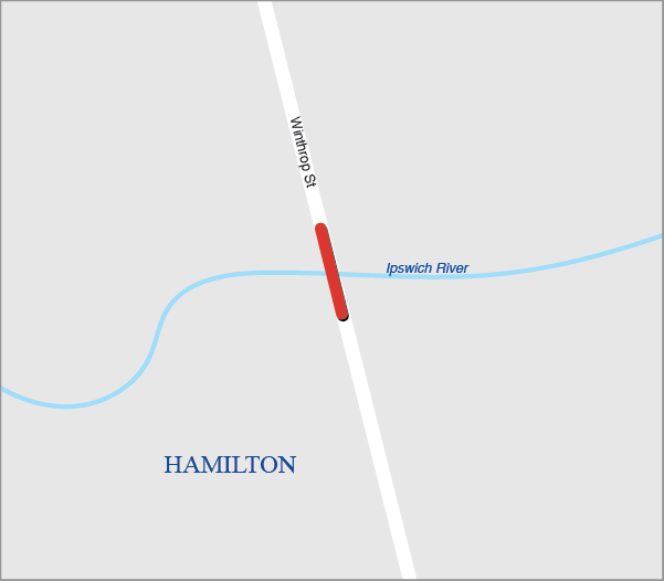Hamilton, Ipswich: Superstructure Replacement, H-03-002=I-01-006, Winthrop Street over Ipswich River 